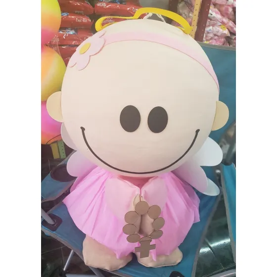 Piñata Angel Rosa Bautizo Primera Comunión Presentación