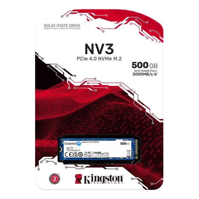 Disco Solido Ssd M2 Kingston Nv3 Pcie 4.0 Nvme 500gb Snv3s