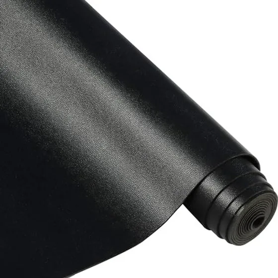 Rollo De Cuero Sintético Negro 14 X53  Para Manualidades Y A