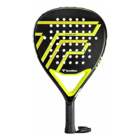 Paleta de Pádel Pala Tecnifibre Wall Breaker 355 Spin Skin 3d Serie 2022 Carbono Negro Amarillo Potencia y Control