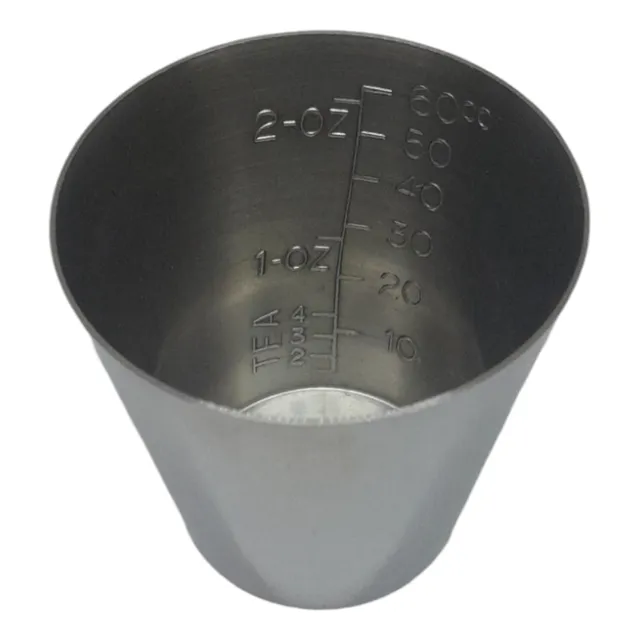 Vaso Mini De Acero Inoxidable 60cc Medidor Multiusos