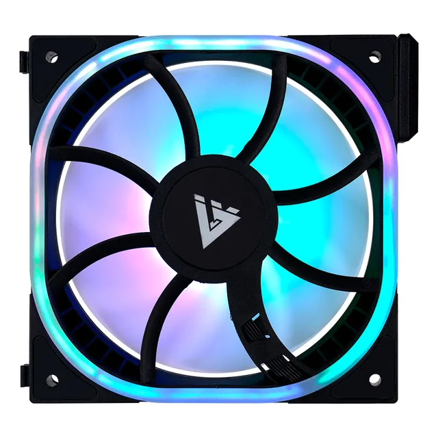 Ventilador Modular Fg500-Bk Game Factor | 120mm Argb, 58cfm, 1900 Rpm, Sistema Modular, Silencioso 34.4 Db-a, Ideal Para Pc Gamer, Refrigeración Eficiente, Iluminación Personalizable Color Negro