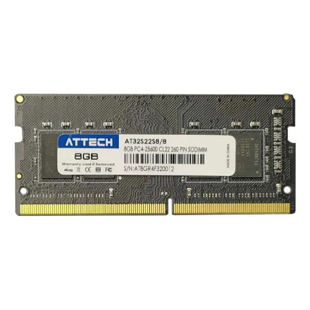 Memoria Ram Ddr4 8 Gb 3200mhz Portátil Attech