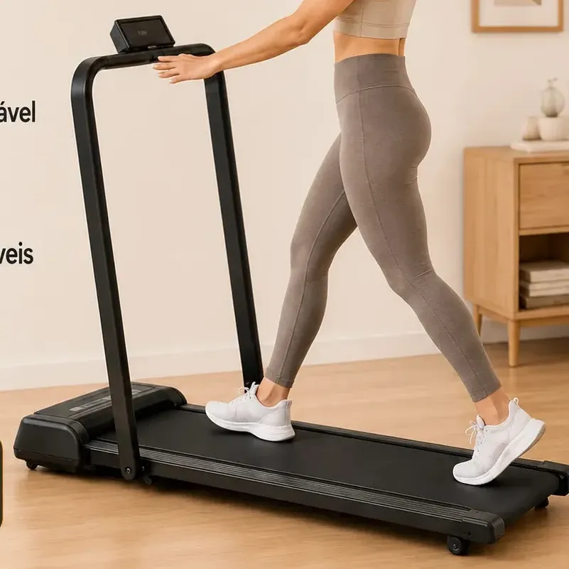 Esteira Elétrica Compacta Dobrável Silenciosa Para Treino Doméstico