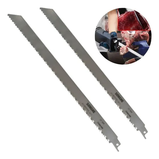 Lâmina Serra Sabre Inox 30cm Corte Carne Açougue - 2pç