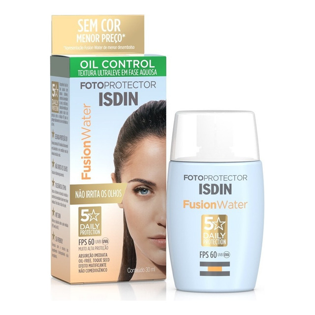 Protetor Solar Facial Fusion Water Fps 60 30ml Isdin Protetor Solar Facial Fusion Water Fps 60 30ml Isdin