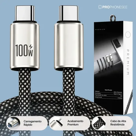 Cabo Usb Tipo C Turbo Compatível Com Iphone Apple Samsung Android Xiaomi Mi Motorola Play…