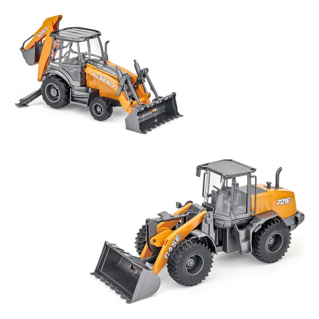 Kit Retroescavadeira Case + Pá Carregadeira Case Construção