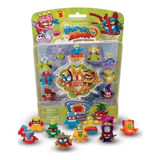 Super Zings Serie 3 Pack De 10 (9 Superzings + 1 Super Rare)