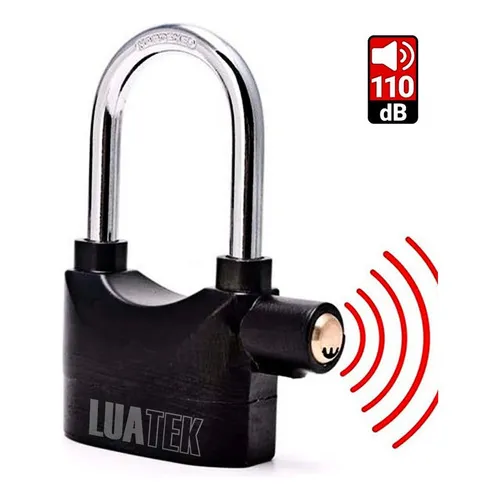 Luatek cadeado kinbar alarme anti-furto comércio haste longa cor preto