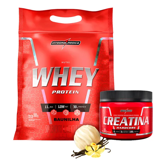Kit Nutri Whey 900g + Creatina 150g Pura - Integralmedica
