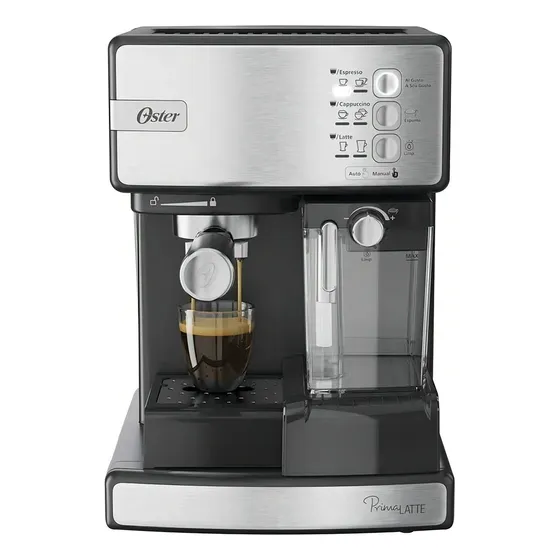 Cafetera Oster PrimaLatte EM6603SS BVSTEM6603SS automática plateada para cápsulas monodosis
