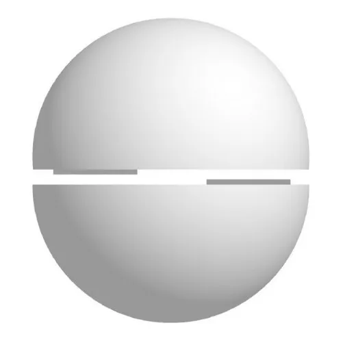 Bola Em Isopor 17,5cm - Oca - Duas Partes - Pacote Com 04un