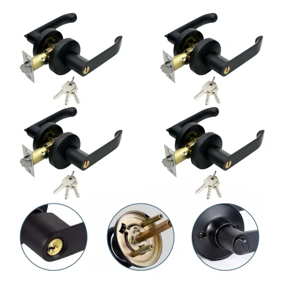 Chapa Cerradura Redonda Puerta Recamara Principal Set 4 Pza