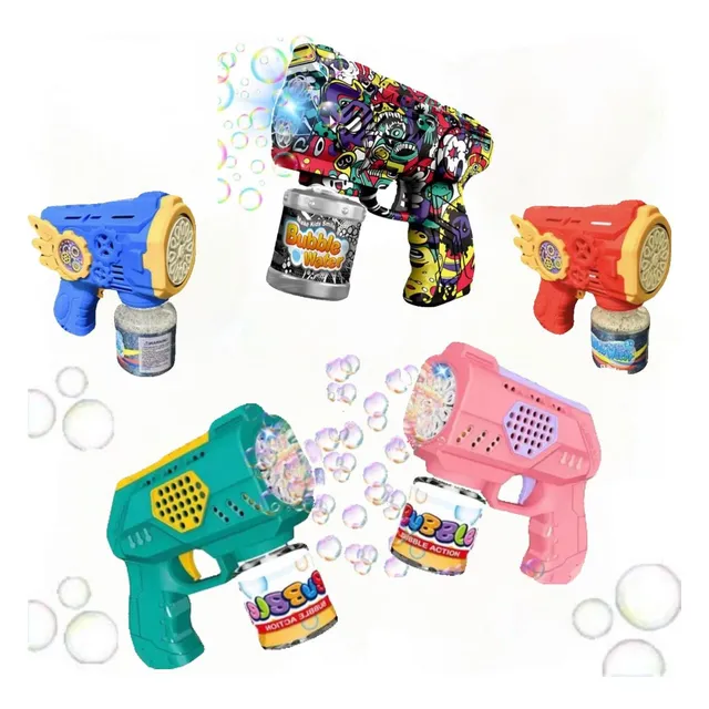 Metralhadora Bubble Gun Sabão Com Luz - 3 Anos+