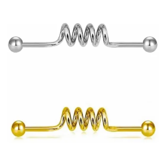Piercing Transversal Mola Em Aço Inox Antialérgico 1 Peça