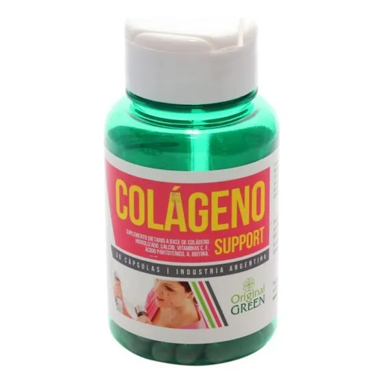 Colágeno Hidrolizado Cálcio, Vitaminas A , C Y E, Biotina Sabor Neutro Original Green