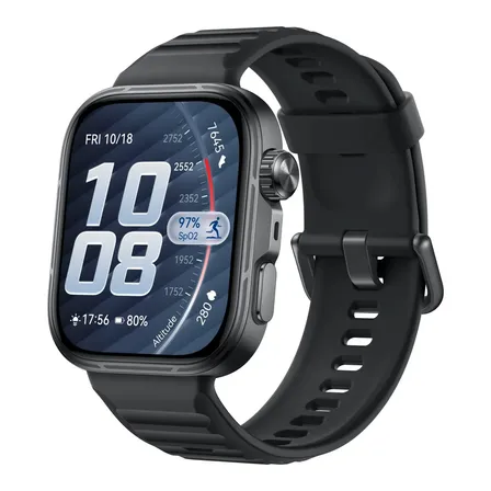 Smartwatch Huawei Watch Fit 5 Pro Tela Fullview Amoled De 1,92 Vidro De Safira Mini Treino Bateria Com Até 10 Dias 64 Gb Gerenciamento Da Saúde Ecg Compatível Com Ios E Android Preto
