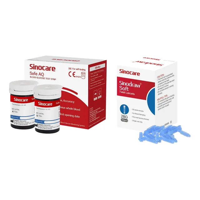 50 Tiras Safe Aq Smart + 50 Lancetas - Rojo
