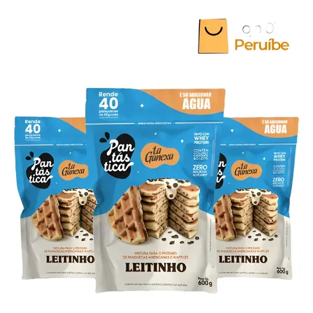Kit 3 Pouch 600g. Pantástica Leitinho Com Whey - La Ganexa