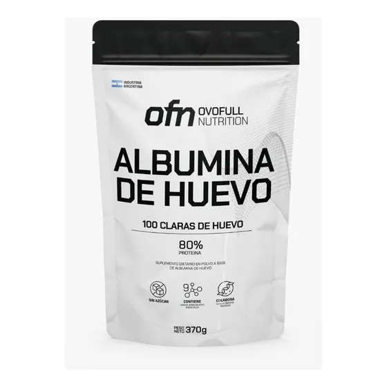 Proteina Clara De Huevo Albumina 100% 370grs Ovofull  