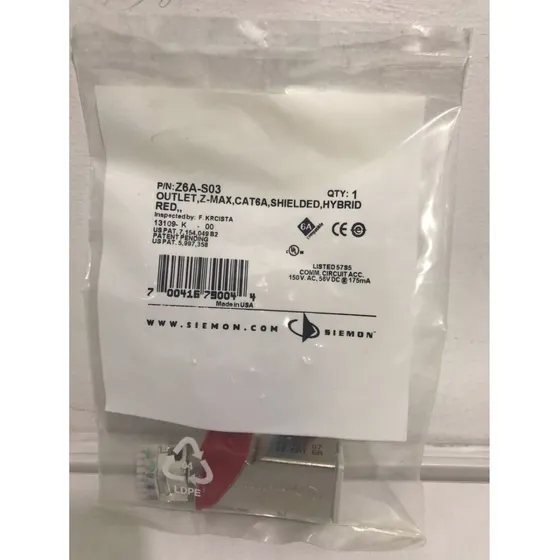 Coupler Siemon Cat 6a Rojo