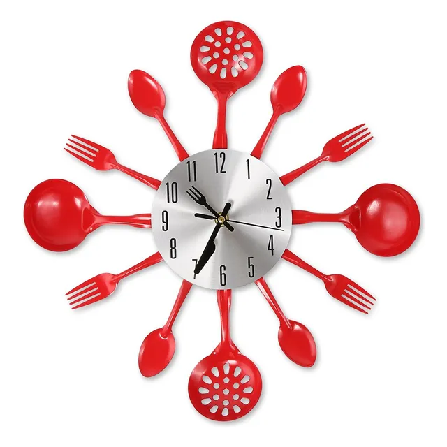 Cigera Reloj Pared Para Cubierto Cocina 14  Tenedor Cuchara