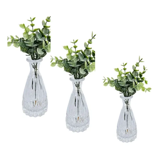 Kit Decoração 08 Vasinhos Arranjos Mesa Festa Lavabo Sala