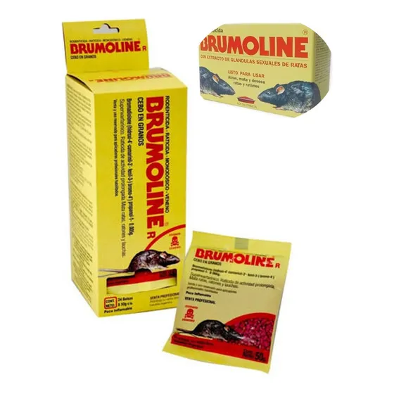 X2 Veneno Ratas Roedores Brumoline 200g Raticida Mata Deseca