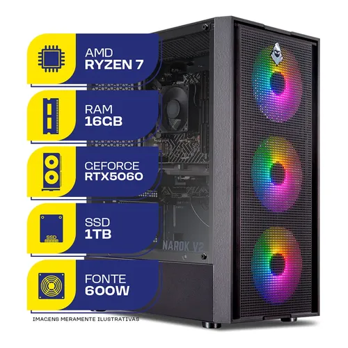 l*u様 Ryzen5 8400f PC Gamer LUDIC by BluePC - AMD Ryzen 5 8400F, Radeon RX 7600 8GB