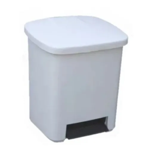 Lixeira Com Pedal 16 Litros Branca Marfinite