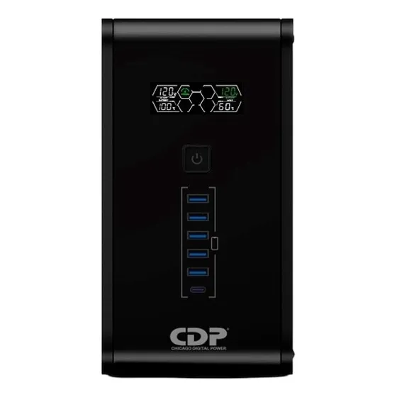 Regulador de voltaje UPS Chicago Digital Power R-Smart2010 2000VA 10 tomas 1 USB