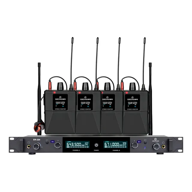Gochanmi Er220y Sistema Monitor 2canales Estereo4 Receptores