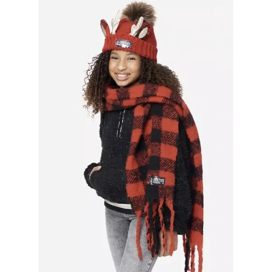 Set Bufanda Y Gorro Navideño Justice Original Talla Única