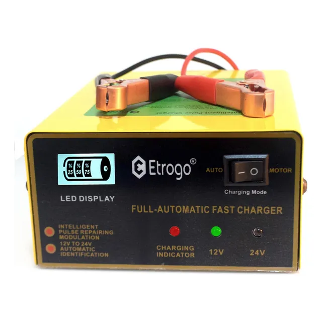 Cargador Batería Coche 12v 24v 10a Inteligente Automatico