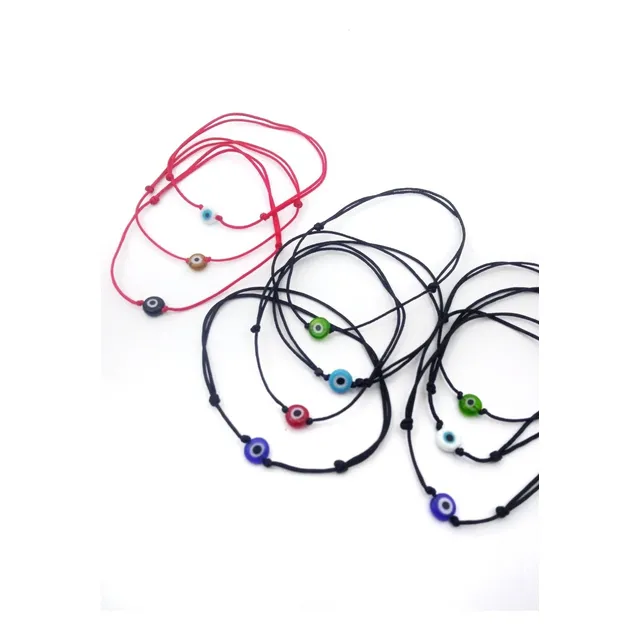 Pulseras De Ojo Turco Hilo Rojo Mayor Por Docena