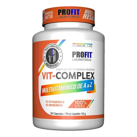 Multivitamínico Vit Complex A - Z 90 Capsulas - Profit Labs Sem Sabor