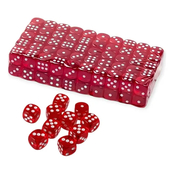 Pack Dados X100 16mm 6 Caras Apuestas Azar Juegos De Mesa