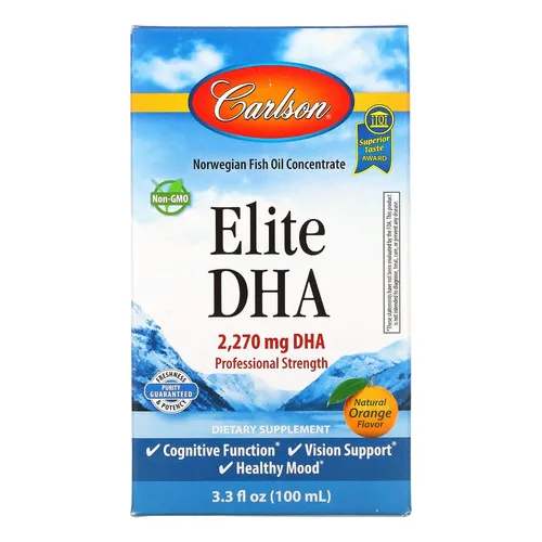 Carlson Labs Elite Dha 2270mg Y Omega 3 Liquido 100 Ml Sabor Naranja