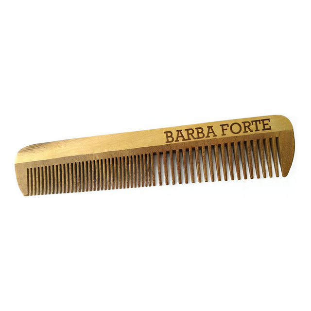 Barba Forte Pente 14cm Elite Madeira Artesanal Ref. Pt004 Cor Marrom-claro Barba Forte Pente 14cm Elite Madeira Artesanal Ref. Pt004 Cor Marrom-claro