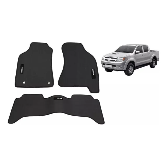 Tapete Borracha Hilux 2005 Até 2011 Com Traseiro Interiço