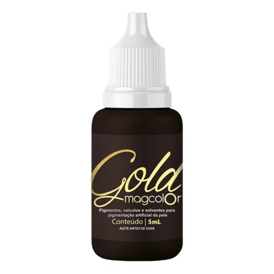 Pigmento Mag Color Gold 5ml - Cor Castanho Escuro Intenso