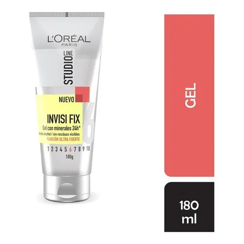 Gel Para Peinar L'oréal Paris Studio Line Invisi Fix Fijación Ultra Fuerte 180ml