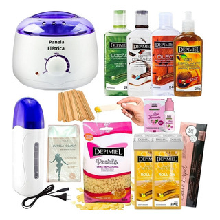 Kit Depilação Master Depimiel Cera Quente Completo Kit Depilação Master Depimiel Cera Quente Completo