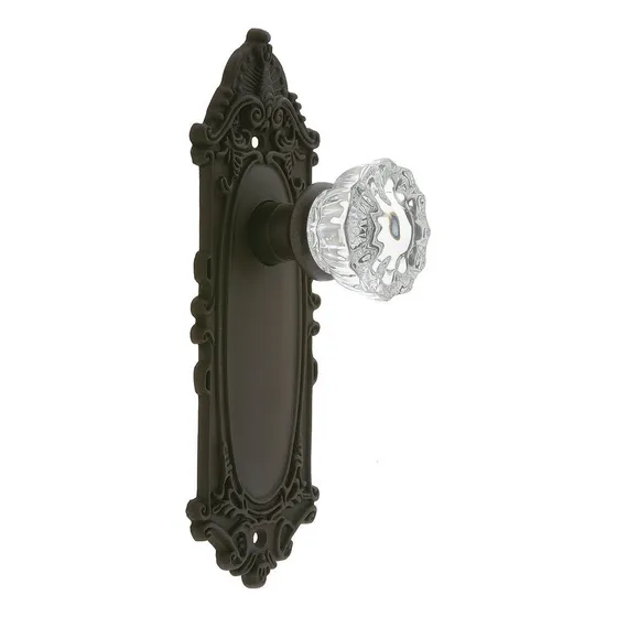 Placa Estilo Victoriano Con Perilla De Vidrio Privacy