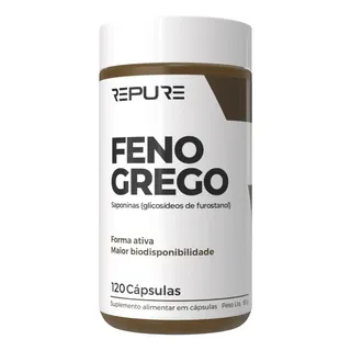 Feno Grego Puro 450mg - Maxima Concentracao Pureza - Repure 120 Capsulas
