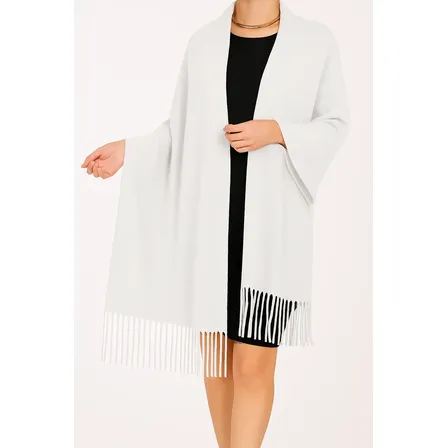 Cachecol Lenço Echarpe Xale Pashmina Versátil Várias Cores Branco Único