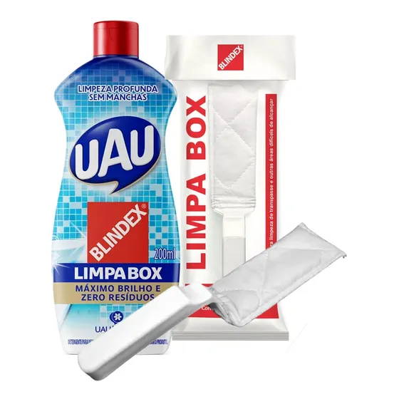 Kit 1 Limpa Box Uau 200ml Blindex + 1 Espatula Transpasse