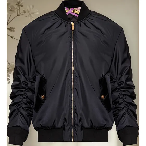 Versace Chaqueta Reversible Acolchada Negra / Multicolor M L