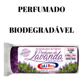 Saco De Lixo Perfumado Pia Banheiro SalĂŁo Lavanda 40un 15l Saco De Lixo Perfumado Pia Banheiro SalĂŁo Lavanda 40un 15l